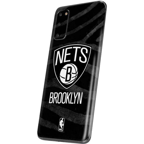 NBA Brooklyn Nets Black Animal Print Galaxy S20 Skin