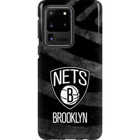 NBA Brooklyn Nets Black Animal Print Galaxy S20 Ultra 5G Pro Case