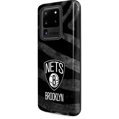 NBA Brooklyn Nets Black Animal Print Galaxy S20 Ultra 5G Pro Case