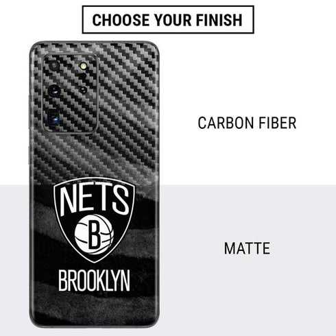 NBA Brooklyn Nets Black Animal Print Galaxy S20 Ultra 5G Skin