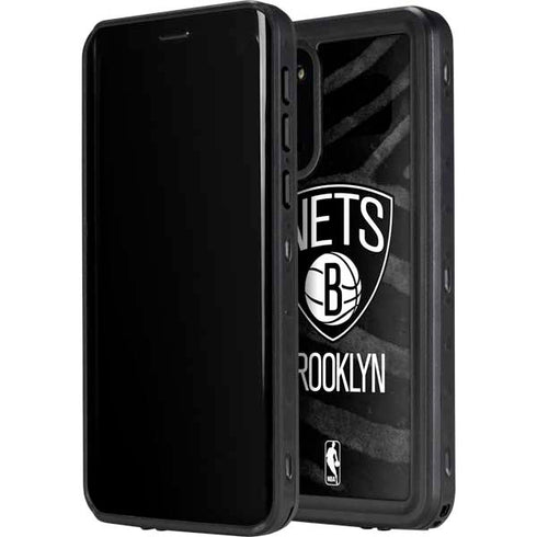 NBA Brooklyn Nets Black Animal Print Galaxy S20 Waterproof Case