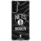 NBA Brooklyn Nets Black Animal Print Galaxy S21 FE Clear Case