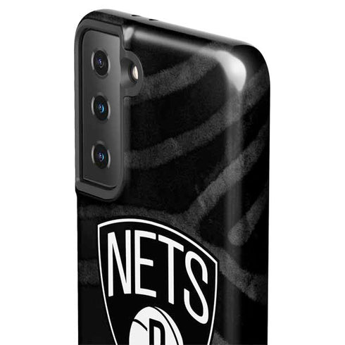NBA Brooklyn Nets Black Animal Print Galaxy S21 FE Pro Case
