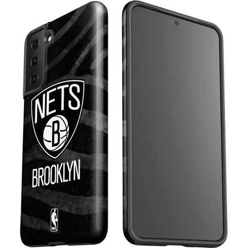NBA Brooklyn Nets Black Animal Print Galaxy S21 FE Pro Case
