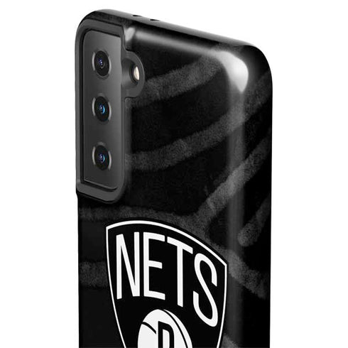 NBA Brooklyn Nets Black Animal Print Galaxy S21 Plus 5G Pro Case