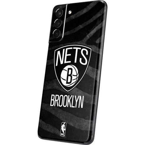 NBA Brooklyn Nets Black Animal Print Galaxy S21 Plus 5G Skin