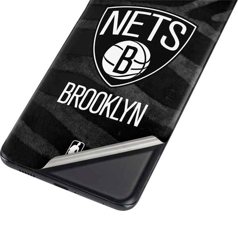 NBA Brooklyn Nets Black Animal Print Galaxy S21 Plus 5G Skin