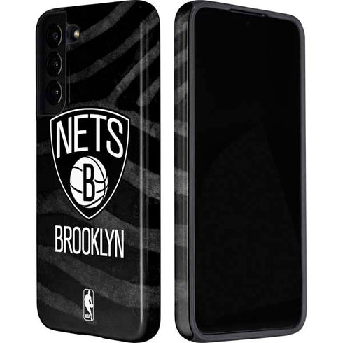 NBA Brooklyn Nets Black Animal Print Galaxy S22 Plus Pro Case
