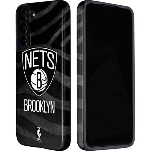 NBA Brooklyn Nets Black Animal Print Galaxy S22 Pro Case