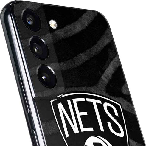 NBA Brooklyn Nets Black Animal Print Galaxy S22 Skin