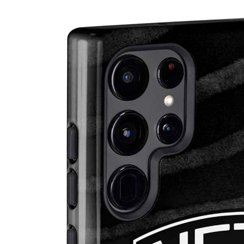 NBA Brooklyn Nets Black Animal Print Galaxy S22 Ultra Pro Case