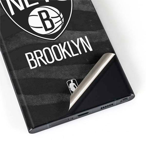 NBA Brooklyn Nets Black Animal Print Galaxy S22 Ultra Skin