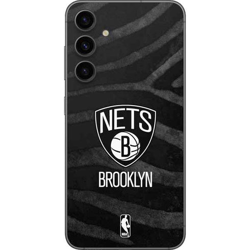 NBA Brooklyn Nets Black Animal Print Galaxy S23 FE Skin