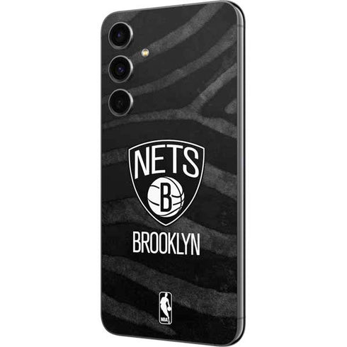 NBA Brooklyn Nets Black Animal Print Galaxy S23 FE Skin