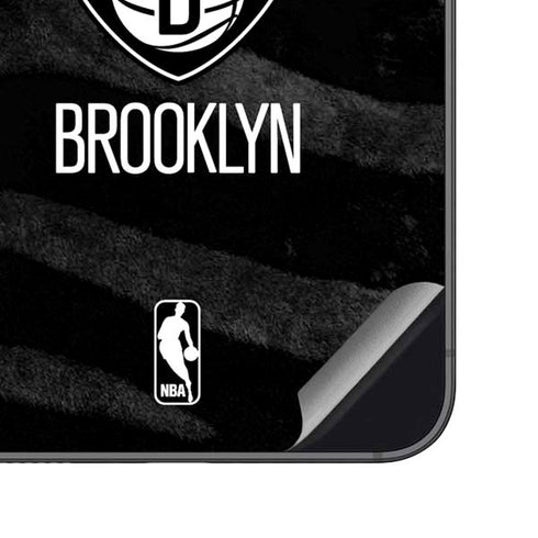 NBA Brooklyn Nets Black Animal Print Galaxy S23 FE Skin
