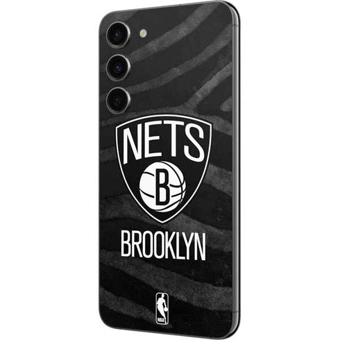 NBA Brooklyn Nets Black Animal Print Galaxy S23 Plus Skin