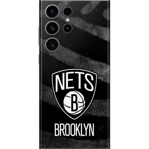 NBA Brooklyn Nets Black Animal Print Galaxy S23 Ultra Skin