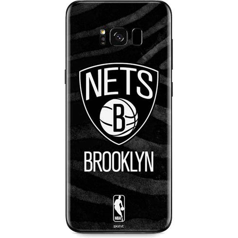 NBA Brooklyn Nets Black Animal Print Galaxy S8 Plus Skin
