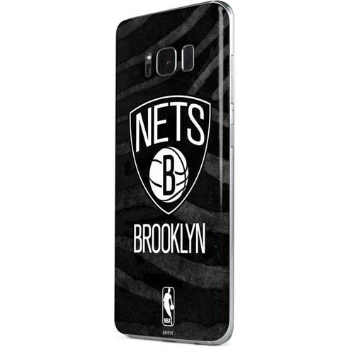 NBA Brooklyn Nets Black Animal Print Galaxy S8 Plus Skin