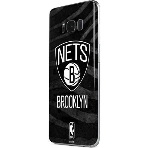 NBA Brooklyn Nets Black Animal Print Galaxy S8 Skin