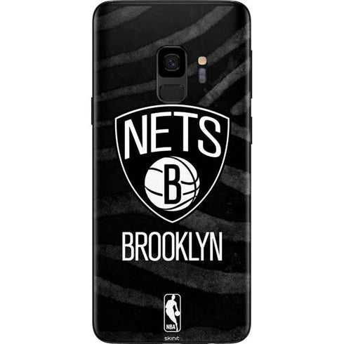 NBA Brooklyn Nets Black Animal Print Galaxy S9 Skin