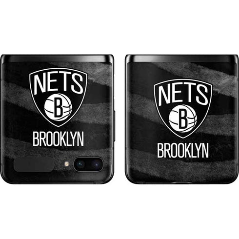 NBA Brooklyn Nets Black Animal Print Galaxy Z Flip Skin