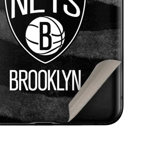 NBA Brooklyn Nets Black Animal Print Galaxy Z Flip Skin