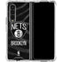 NBA Brooklyn Nets Black Animal Print Galaxy Z Fold4 5G Clear Case