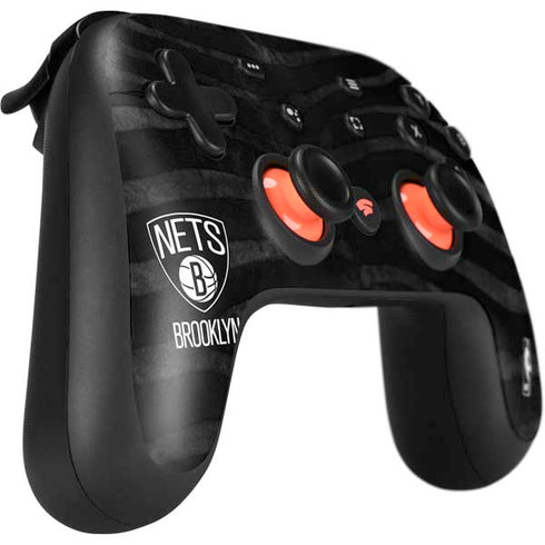 NBA Brooklyn Nets Black Animal Print Google Stadia Controller Skin