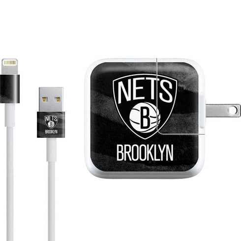 NBA Brooklyn Nets Black Animal Print iPad Charger (10W USB) Skin