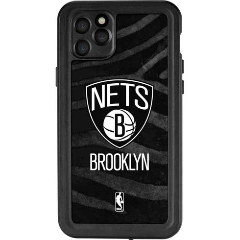 NBA Brooklyn Nets Black Animal Print iPhone 11 Pro Max Waterproof Case