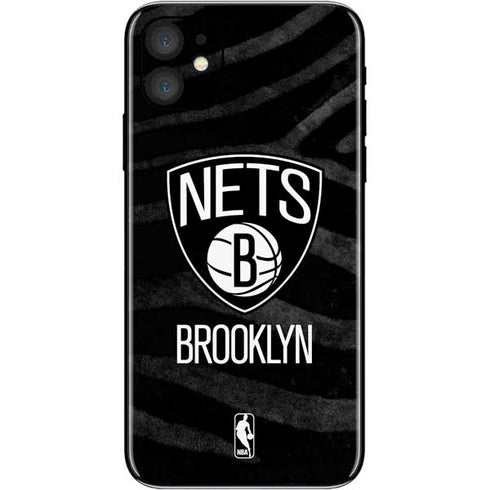 NBA Brooklyn Nets Black Animal Print iPhone 11 Skin