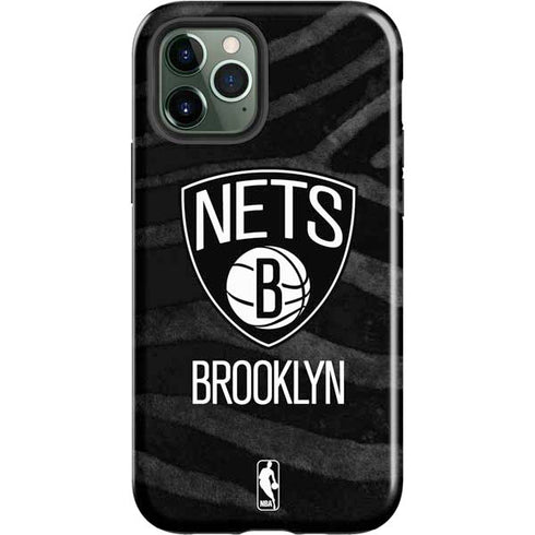 NBA Brooklyn Nets Black Animal Print iPhone 12 Pro Max Impact Case