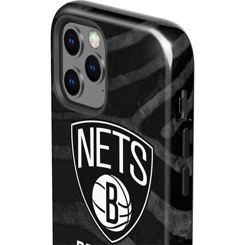 NBA Brooklyn Nets Black Animal Print iPhone 12 Pro Max Impact Case
