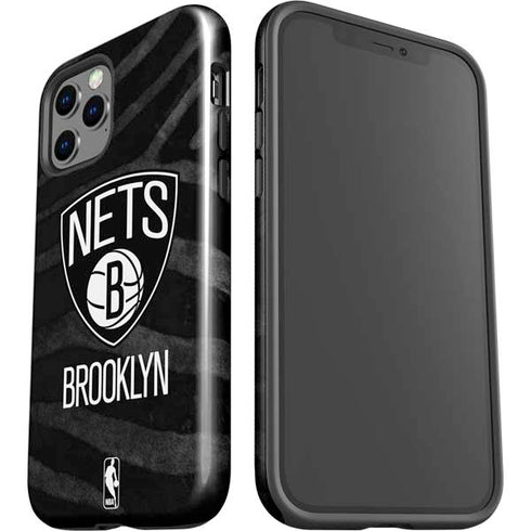 NBA Brooklyn Nets Black Animal Print iPhone 12 Pro Max Impact Case