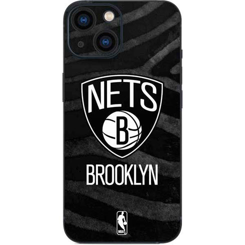NBA Brooklyn Nets Black Animal Print iPhone 13 Mini Skin