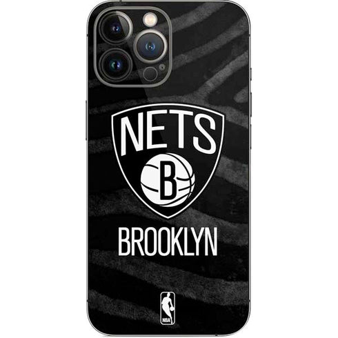 NBA Brooklyn Nets Black Animal Print iPhone 13 Pro Max Skin