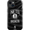 NBA Brooklyn Nets Black Animal Print iPhone 15 Plus Impact Case