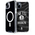 NBA Brooklyn Nets Black Animal Print iPhone 15 MagSafe Case
