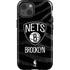NBA Brooklyn Nets Black Animal Print iPhone 15 Impact Case