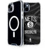 NBA Brooklyn Nets Black Animal Print iPhone 15 Plus MagSafe Case