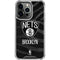 NBA Brooklyn Nets Black Animal Print iPhone 15 Pro Clear Case