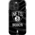 NBA Brooklyn Nets Black Animal Print iPhone 15 Pro Impact Case