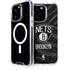 NBA Brooklyn Nets Black Animal Print iPhone 15 Pro MagSafe Case