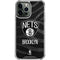 NBA Brooklyn Nets Black Animal Print iPhone 14 Pro Max Clear Case