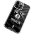 NBA Brooklyn Nets Black Animal Print iPhone 14 Pro Max Clear Case
