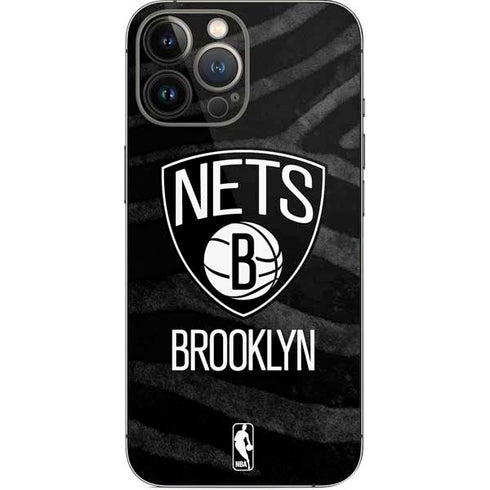 NBA Brooklyn Nets Black Animal Print iPhone 14 Pro Max Skin