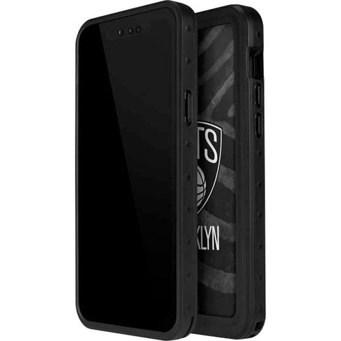NBA Brooklyn Nets Black Animal Print iPhone 14 Pro Max Waterproof Case