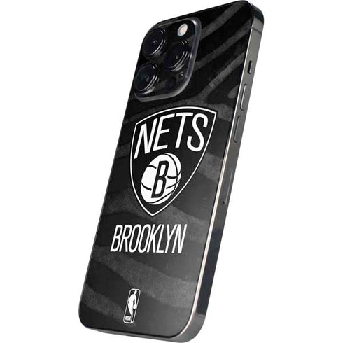 NBA Brooklyn Nets Black Animal Print iPhone 15 Pro Skin