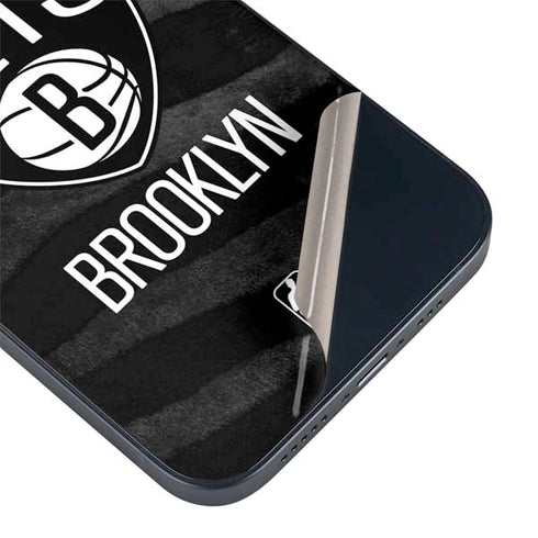 NBA Brooklyn Nets Black Animal Print iPhone 14 Skin